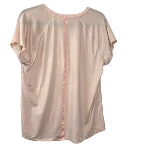 Champion Womens XL Short Sleeve Activewear Top Peach Coral Polyester/Spandex - Picture 5 of 7